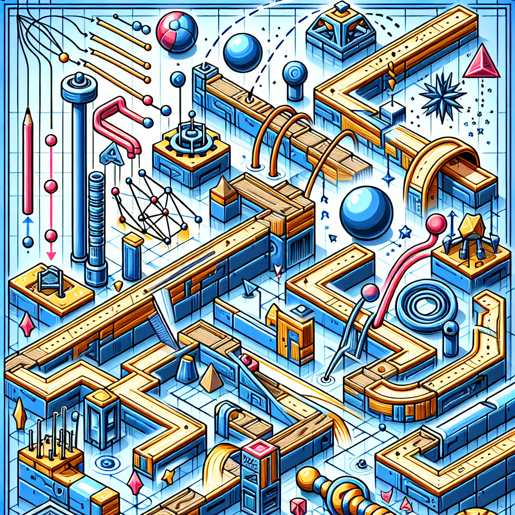 A creative drawing of the Brain It On! game, showcasing its physics-based puzzles and various challenges.